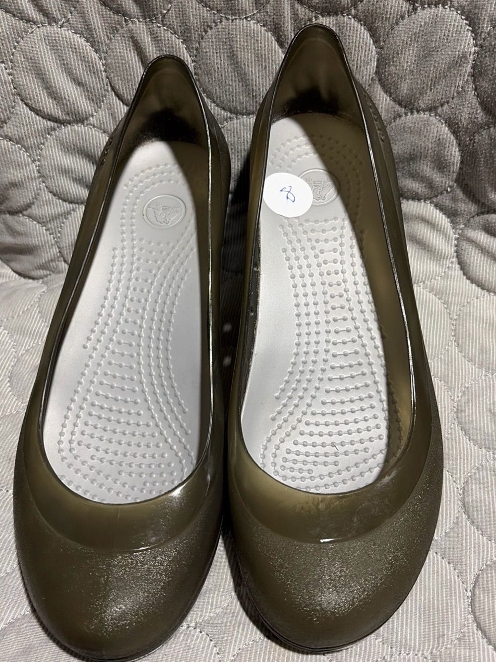 CROCS Olive Green Slip-On Round-Toe Flats